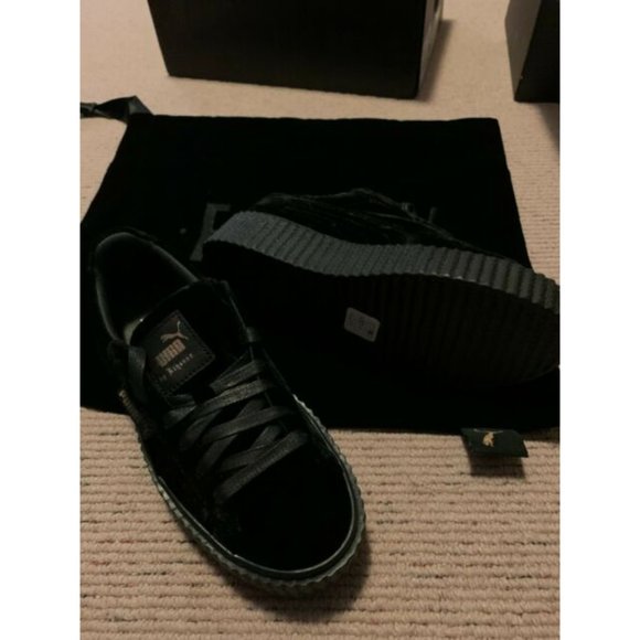 BNIB Puma Creeper Velvet x Fenty by Rihanna Puma Black Size 6 SOLD for $1750+ - Picture 2 of 7